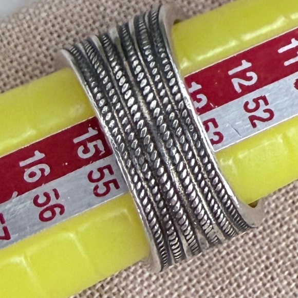 GUCCI AG925 Interlocking G GG Logo Ster Silver Signet Ring Size IT 13/ US 6.75 - Picture 9 of 16